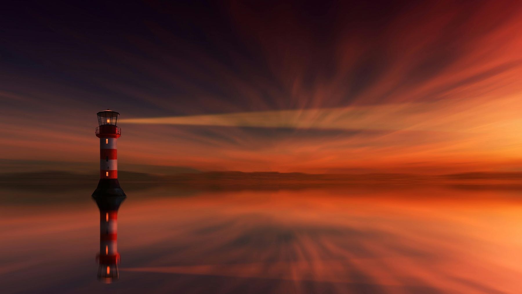 A lighthouse at sunset, the idea behind the Manara brand